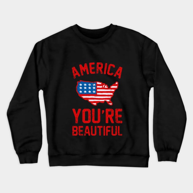 AMERICA, YOU'RE BEAUTIFUL Crewneck Sweatshirt by dylaneli